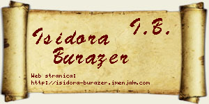 Isidora Burazer vizit kartica